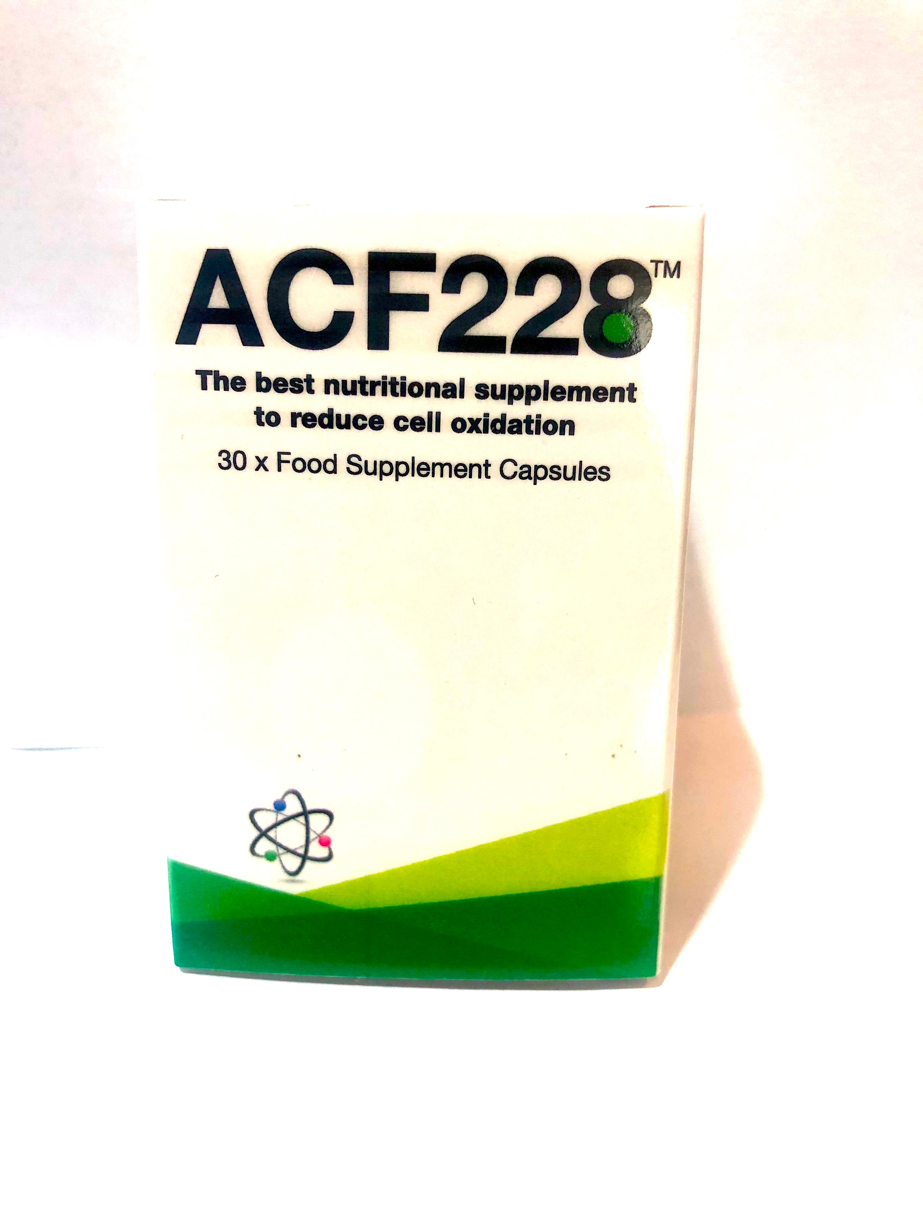 ACF228, Patented Optimal Free Radical Scavenger by Dr. Richard Lippman, $49.95 per bottle/30 tablets