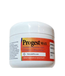 Progest-max, A 100% natural progesterone gel and not a synthetic progestin.